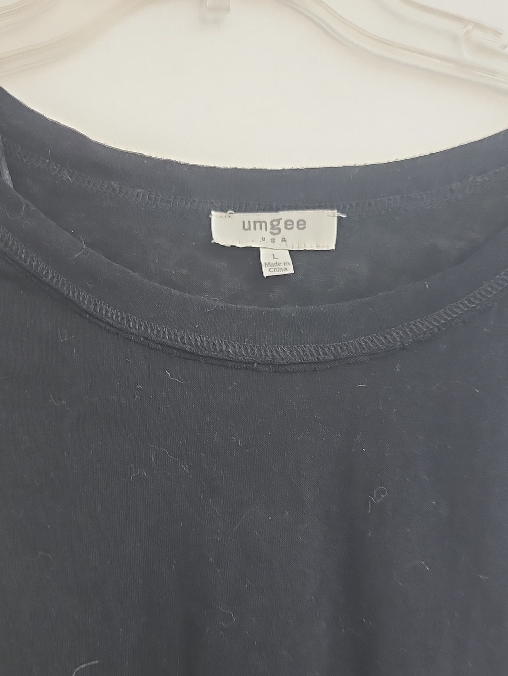 Umgee Black Scoop Neck Top Size Largs Casyal Loose Fit